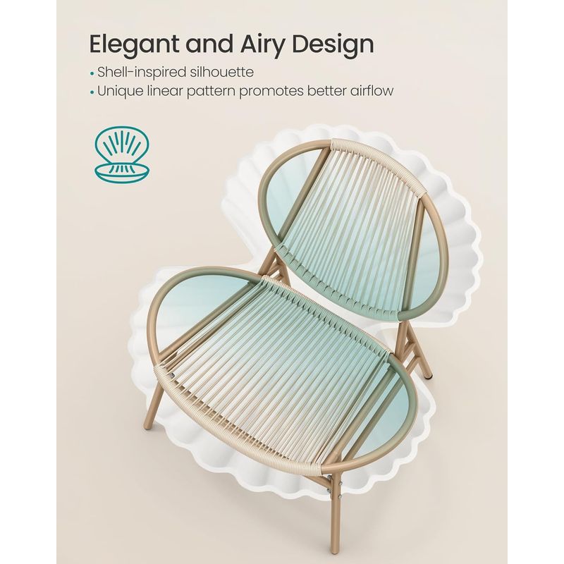 Casa si Gradina - Gradina si terasa - Mobilier exterior - Seturi mobila gradina - Set bistro gradina 3 piese, scaune Acapulco si masa diametru 50 cm, cadru metalic, maro - Infinity.ro
