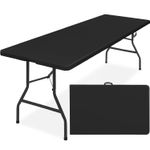 Casa si Gradina - Gradina si terasa - Mobilier exterior - Mese gradina - Masa dreptunghiulara pliabila multifunctionala, pentru gradina sau evenimente, 240x75x74 cm, negru - Infinity.ro