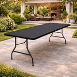 Casa si Gradina - Gradina si terasa - Mobilier exterior - Mese gradina - Masa dreptunghiulara pliabila multifunctionala, pentru gradina sau evenimente, 240x75x74 cm, negru - Infinity.ro