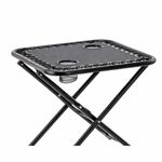 Sport si Outdoor - Camping - Mobilier pentru camping - Mese camping - Masa turistica pliabila camping 2 suporturi pahare metalica, 50x50x50 cm, compacta, negru - Infinity.ro