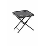 Sport si Outdoor - Camping - Mobilier pentru camping - Mese camping - Masa turistica pliabila camping 2 suporturi pahare metalica, 50x50x50 cm, compacta, negru - Infinity.ro