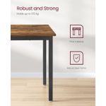 Casa si Gradina - Mobilier - Mese si birouri - Mese living - Masa bucatarie 4 persoane cadru metalic industrial, 110x70x77 cm, design rustic, maro - Infinity.ro
