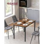 Casa si Gradina - Mobilier - Mese si birouri - Mese living - Masa bucatarie 4 persoane cadru metalic industrial, 110x70x77 cm, design rustic, maro - Infinity.ro