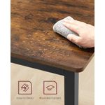 Casa si Gradina - Mobilier - Mese si birouri - Mese living - Masa bucatarie 4 persoane cadru metalic industrial, 110x70x77 cm, design rustic, maro - Infinity.ro