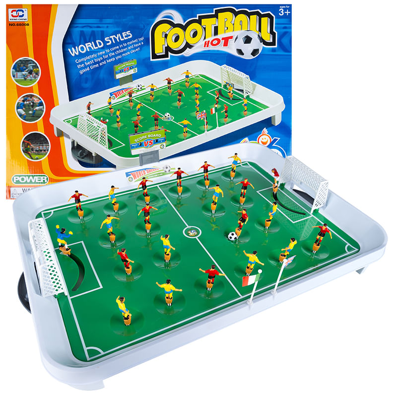 Sport si Outdoor - Alte sporturi - Mese fusball - Joc fotbal masa jucatori pe arc 22 figurine tabla scor, 50x37x13 cm, set complet, multicolor - Infinity.ro