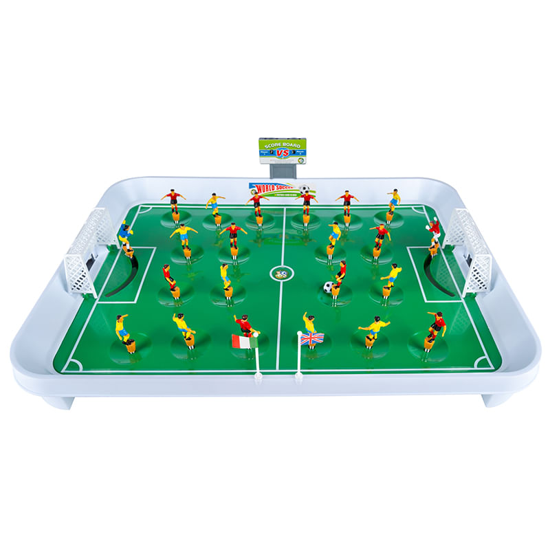 Sport si Outdoor - Alte sporturi - Mese fusball - Joc fotbal masa jucatori pe arc 22 figurine tabla scor, 50x37x13 cm, set complet, multicolor - Infinity.ro