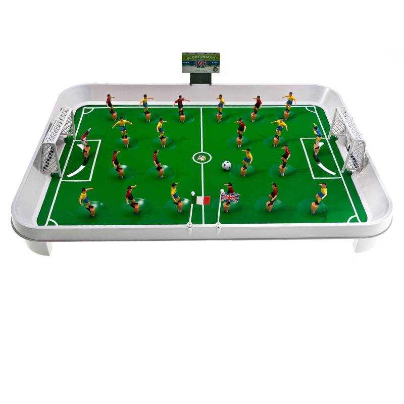 Sport si Outdoor - Alte sporturi - Mese fusball - Joc fotbal masa jucatori pe arc 22 figurine tabla scor, 50x37x13 cm, set complet, multicolor - Infinity.ro