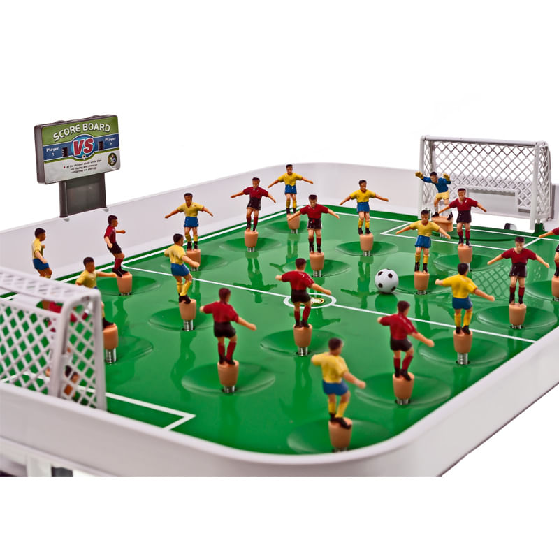 Sport si Outdoor - Alte sporturi - Mese fusball - Joc fotbal masa jucatori pe arc 22 figurine tabla scor, 50x37x13 cm, set complet, multicolor - Infinity.ro