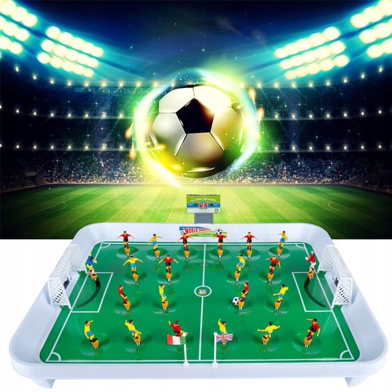 Sport si Outdoor - Alte sporturi - Mese fusball - Joc fotbal masa jucatori pe arc 22 figurine tabla scor, 50x37x13 cm, set complet, multicolor - Infinity.ro