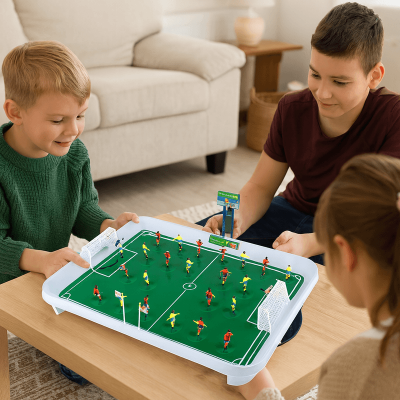 Sport si Outdoor - Alte sporturi - Mese fusball - Joc fotbal masa jucatori pe arc 22 figurine tabla scor, 50x37x13 cm, set complet, multicolor - Infinity.ro