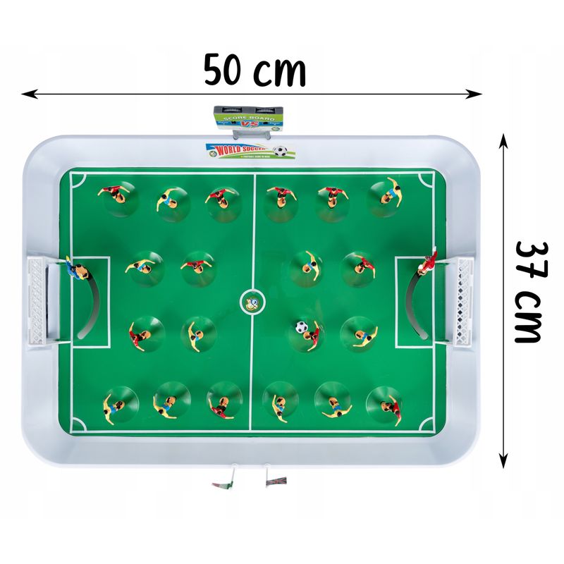 Sport si Outdoor - Alte sporturi - Mese fusball - Joc fotbal masa jucatori pe arc 22 figurine tabla scor, 50x37x13 cm, set complet, multicolor - Infinity.ro