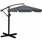 Casa si Gradina - Gradina si terasa - Umbrele si pavilioane - Umbrele - Umbrela de gradina cu brat lateral, inclinabila, panza poliester 160 g/mp, husa de protectie, 300 cm, gri - Infinity.ro
