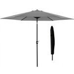 Casa si Gradina - Gradina si terasa - Umbrele si pavilioane - Umbrele - Umbrela terasa gradina, cu inclinare si husa, 300cm, Gri - Infinity.ro