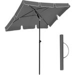 Casa si Gradina - Gradina si terasa - Umbrele si pavilioane - Umbrele - Umbrela terasa gradina sau plaja, inclinare 2 directii, protectie UV UPF 50+, 180x125 cm, gri - Infinity.ro