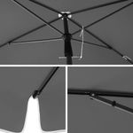 Casa si Gradina - Gradina si terasa - Umbrele si pavilioane - Umbrele - Umbrela terasa gradina sau plaja, inclinare 2 directii, protectie UV UPF 50+, 180x125 cm, gri - Infinity.ro