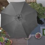 Casa si Gradina - Gradina si terasa - Umbrele si pavilioane - Umbrele - Umbrela terasa gradina, cu manivela, diametru 400cm, Gri - Infinity.ro
