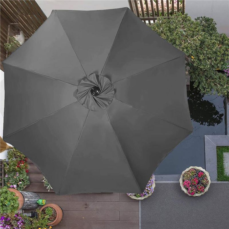 Casa si Gradina - Gradina si terasa - Umbrele si pavilioane - Umbrele - Umbrela terasa gradina, cu manivela, diametru 400cm, Gri - Infinity.ro