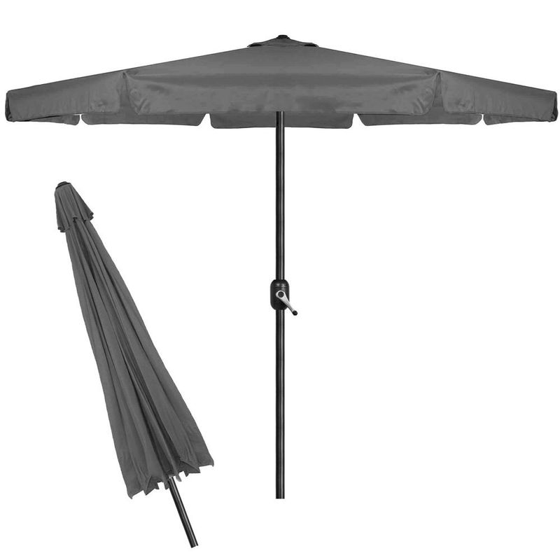 Casa si Gradina - Gradina si terasa - Umbrele si pavilioane - Umbrele - Umbrela terasa gradina, cu manivela, diametru 400cm, Gri - Infinity.ro