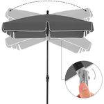 Casa si Gradina - Gradina si terasa - Umbrele si pavilioane - Umbrele - Umbrela terasa gradina sau plaja, inclinare 2 directii, protectie UV UPF 50+, 180x125 cm, gri - Infinity.ro