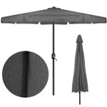 Casa si Gradina - Gradina si terasa - Umbrele si pavilioane - Umbrele - Umbrela terasa gradina, cu manivela, diametru 400cm, Gri - Infinity.ro