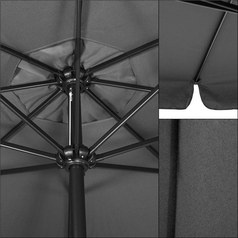 Casa si Gradina - Gradina si terasa - Umbrele si pavilioane - Umbrele - Umbrela terasa gradina, cu manivela, diametru 400cm, Gri - Infinity.ro