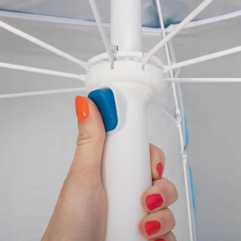 Casa si Gradina - Gradina si terasa - Umbrele si pavilioane - Umbrele - Umbrela tip cort de plaja XXL, cu 2 pereti laterali, BU14S, inaltime reglabila 140-220 cm, albastru - Infinity.ro