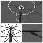 Casa si Gradina - Gradina si terasa - Umbrele si pavilioane - Umbrele - Umbrela terasa sau plaja cu inclinare si husa protectie, diametru 160 cm, gri - Infinity.ro