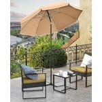 Casa si Gradina - Gradina si terasa - Umbrele si pavilioane - Umbrele - Umbrela terasa sau plaja cu inclinare si husa protectie, diametru 160 cm, taupe - Infinity.ro