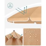Casa si Gradina - Gradina si terasa - Umbrele si pavilioane - Umbrele - Umbrela terasa sau plaja cu inclinare si husa protectie, diametru 160 cm, taupe - Infinity.ro