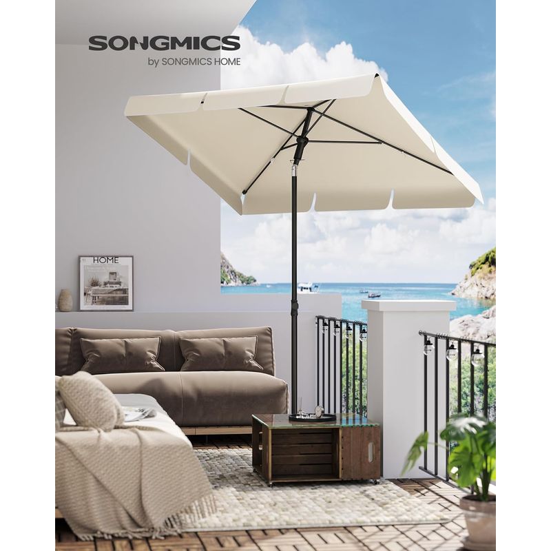 Casa si Gradina - Gradina si terasa - Umbrele si pavilioane - Umbrele - Umbrela terasa sau gradina reglabila, inclinare 2 directii, protectie UV UPF 50+, husa inclusa, 230x150 cm, bej - Infinity.ro