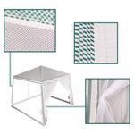 Casa si Gradina - Gradina si terasa - Umbrele si pavilioane - Pavilioane - Cort pavilion gradina, pereti cu plasa anti insecte si structura metalica, 3x3 m, alb si verde - Infinity.ro