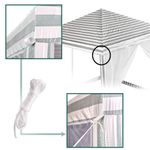Casa si Gradina - Gradina si terasa - Umbrele si pavilioane - Pavilioane - Cort pavilion gradina, pereti cu plasa anti insecte si structura metalica, 3x3 m, alb si verde - Infinity.ro