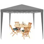 Casa si Gradina - Gradina si terasa - Umbrele si pavilioane - Pavilioane - Cort pavilion gradina pliabil automat pop-up impermeabil uv, 300x300 cm, montaj rapid, gri - Infinity.ro