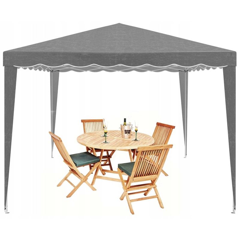Casa si Gradina - Gradina si terasa - Umbrele si pavilioane - Pavilioane - Cort pavilion gradina pliabil automat pop-up impermeabil uv, 300x300 cm, montaj rapid, gri - Infinity.ro