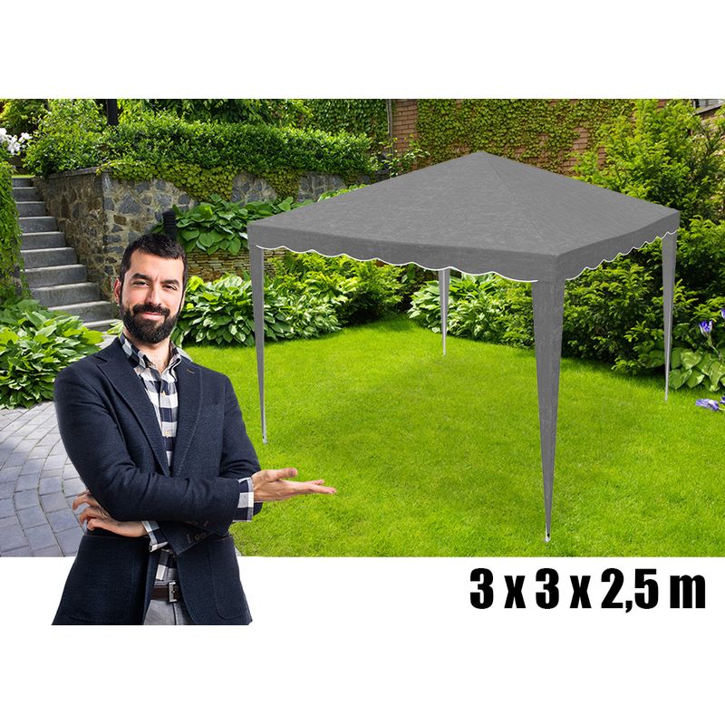 Casa si Gradina - Gradina si terasa - Umbrele si pavilioane - Pavilioane - Cort pavilion gradina pliabil automat pop-up impermeabil uv, 300x300 cm, montaj rapid, gri - Infinity.ro