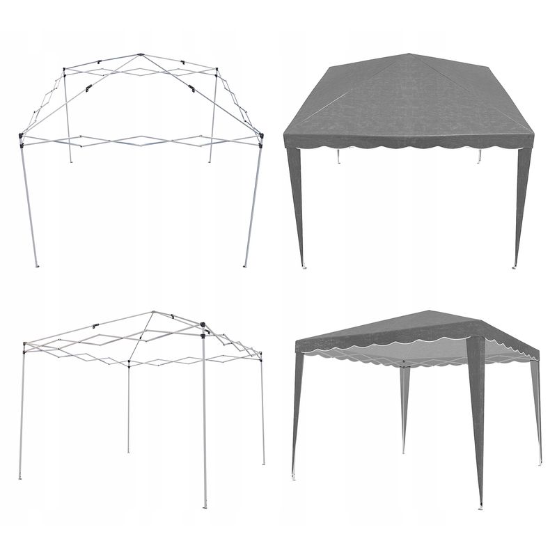 Casa si Gradina - Gradina si terasa - Umbrele si pavilioane - Pavilioane - Cort pavilion gradina pliabil automat pop-up impermeabil uv, 300x300 cm, montaj rapid, gri - Infinity.ro