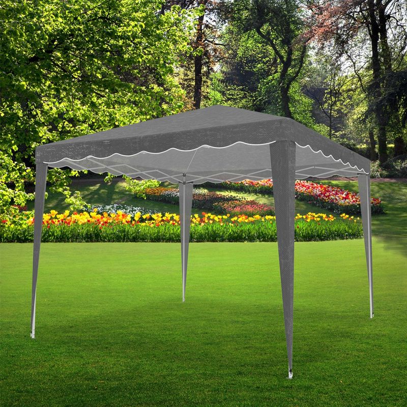 Casa si Gradina - Gradina si terasa - Umbrele si pavilioane - Pavilioane - Cort pavilion gradina pliabil automat pop-up impermeabil uv, 300x300 cm, montaj rapid, gri - Infinity.ro
