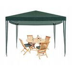 Casa si Gradina - Gradina si terasa - Umbrele si pavilioane - Pavilioane - Cort pavilion gradina 300x300 cm impermeabil rezistent uv, cadru otel, verde - Infinity.ro