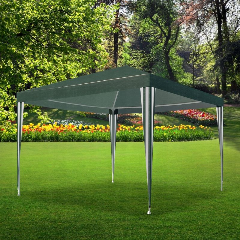 Casa si Gradina - Gradina si terasa - Umbrele si pavilioane - Pavilioane - Cort pavilion gradina 300x300 cm impermeabil rezistent uv, cadru otel, verde - Infinity.ro