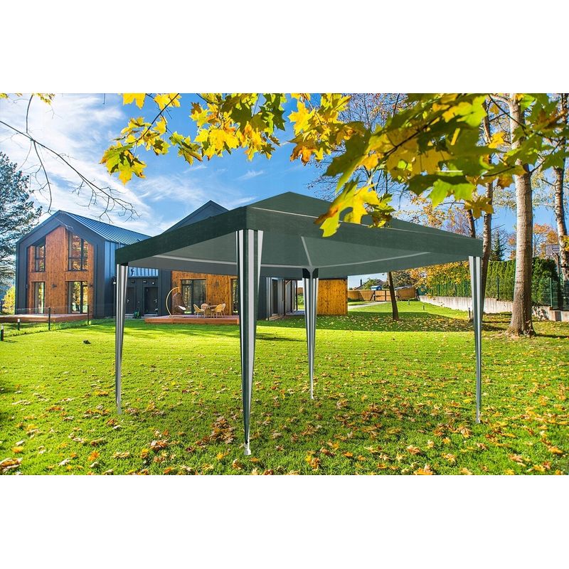 Casa si Gradina - Gradina si terasa - Umbrele si pavilioane - Pavilioane - Cort pavilion gradina 300x300 cm impermeabil rezistent uv, cadru otel, verde - Infinity.ro