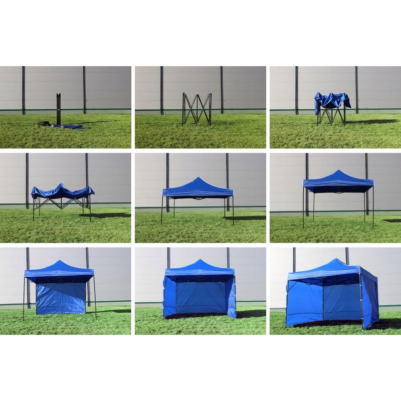 Casa si Gradina - Gradina si terasa - Umbrele si pavilioane - Pavilioane - Cort tip pavilion cu 3 pereti laterali, structura solida otel si acoperis impermeabil PVC, 3x3 m - Infinity.ro