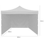 Casa si Gradina - Gradina si terasa - Umbrele si pavilioane - Pavilioane - Cort tip pavilion cu 3 pereti laterali, structura solida otel si acoperis impermeabil PVC, 3x3 m - Infinity.ro
