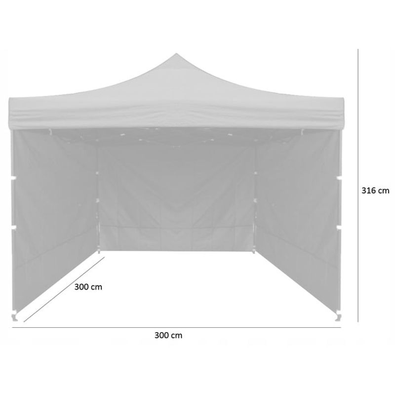 Casa si Gradina - Gradina si terasa - Umbrele si pavilioane - Pavilioane - Cort tip pavilion cu 3 pereti laterali, structura solida otel si acoperis impermeabil PVC, 3x3 m - Infinity.ro