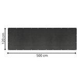 Casa si Gradina - Decoratiuni - Pereti despartitori si paravane - Paravan plasa umbrire pentru balustrada balcon, 95% umbrire, impermeabila, 500x120 cm, antracit - Infinity.ro