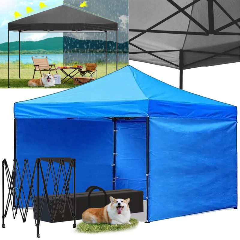 Casa si Gradina - Gradina si terasa - Umbrele si pavilioane - Pavilioane - Cort tip pavilion cu 3 pereti laterali, structura solida otel si acoperis impermeabil PVC, 3x3 m - Infinity.ro