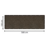 Casa si Gradina - Decoratiuni - Pereti despartitori si paravane - Paravan plasa umbrire pentru balustrada balcon, 95% umbrire, impermeabila, 500x100 cm, maro - Infinity.ro
