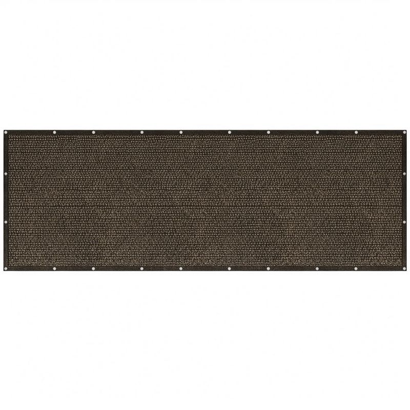 Casa si Gradina - Decoratiuni - Pereti despartitori si paravane - Paravan plasa umbrire pentru balustrada balcon, 95% umbrire, impermeabila, 500x100 cm, maro - Infinity.ro