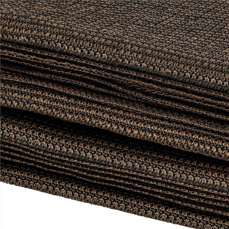Casa si Gradina - Decoratiuni - Pereti despartitori si paravane - Paravan plasa umbrire pentru balustrada balcon, 95% umbrire, impermeabila, 500x100 cm, maro - Infinity.ro