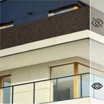 Casa si Gradina - Decoratiuni - Pereti despartitori si paravane - Paravan plasa umbrire pentru balustrada balcon, 95% umbrire, impermeabila, 500x100 cm, maro - Infinity.ro
