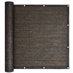 Casa si Gradina - Decoratiuni - Pereti despartitori si paravane - Paravan plasa umbrire pentru balustrada balcon, 95% umbrire, impermeabila, 500x100 cm, maro - Infinity.ro